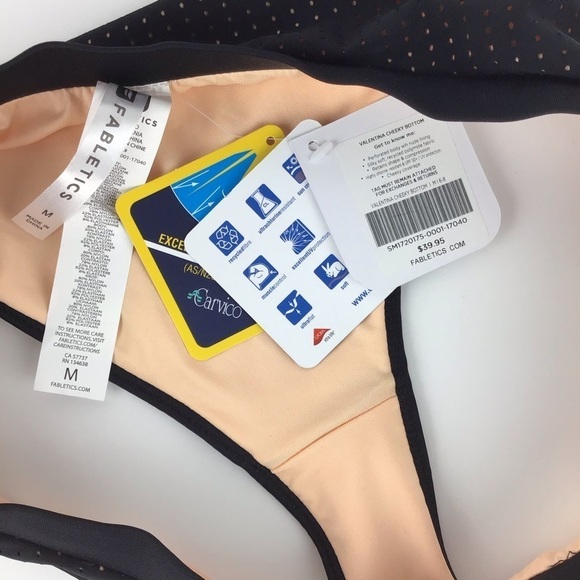 Fabletics Black Valentina Cheeky Bottom l Medium - Picture 5 of 8